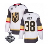 Youth Adidas Vegas Golden Knights #38 Tomas Hyka Authentic White Away 2018 Stanley Cup Final NHL Jersey