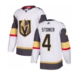 Youth Adidas Vegas Golden Knights #4 Clayton Stoner Authentic White Away NHL Jersey
