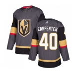 Youth Adidas Vegas Golden Knights #40 Ryan Carpenter Authentic Gray Home NHL Jersey