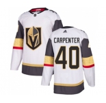 Youth Adidas Vegas Golden Knights #40 Ryan Carpenter Authentic White Away NHL Jersey