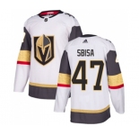 Youth Adidas Vegas Golden Knights #47 Luca Sbisa Authentic White Away NHL Jersey