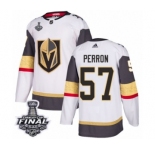Youth Adidas Vegas Golden Knights #57 David Perron Authentic White Away 2018 Stanley Cup Final NHL Jersey