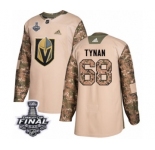Youth Adidas Vegas Golden Knights #68 T.J. Tynan Authentic Camo Veterans Day Practice 2018 Stanley Cup Final NHL Jersey