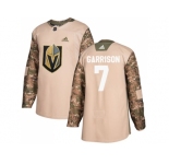 Youth Adidas Vegas Golden Knights #7 Jason Garrison Camo Authentic 2017 Veterans Day Stitched NHL Jersey