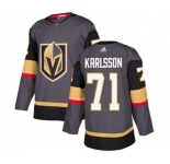 Youth Adidas Vegas Golden Knights #71 William Karlsson Authentic Gray Home NHL Jersey