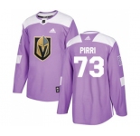 Youth Adidas Vegas Golden Knights #73 Brandon Pirri Authentic Purple Fights Cancer Practice NHL Jersey