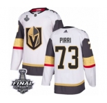 Youth Adidas Vegas Golden Knights #73 Brandon Pirri Authentic White Away 2018 Stanley Cup Final NHL Jersey