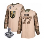 Youth Adidas Vegas Golden Knights #77 Brad Hunt Authentic Camo Veterans Day Practice 2018 Stanley Cup Final NHL Jersey