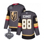 Youth Adidas Vegas Golden Knights #88 Nate Schmidt Authentic Gray Home 2018 Stanley Cup Final NHL Jersey