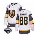 Youth Adidas Vegas Golden Knights #88 Nate Schmidt Authentic White Away 2018 Stanley Cup Final NHL Jersey