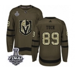Youth Adidas Vegas Golden Knights #89 Alex Tuch Authentic Green Salute to Service 2018 Stanley Cup Final NHL Jersey