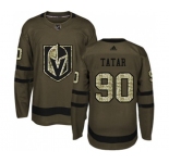 Youth Adidas Vegas Golden Knights #90 Tomas Tatar Authentic Green Salute to Service NHL Jersey
