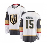 Youth Vegas Golden Knights #15 Jon Merrill Authentic White Away Fanatics Branded Breakaway NHL Jersey
