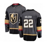 Youth Vegas Golden Knights #22 Nick Holden Authentic Black Home Fanatics Branded Breakaway NHL Jersey