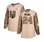 Youth Vegas Golden Knights #24 Jaycob Megna Authentic Camo Veterans Day Practice Hockey Jersey