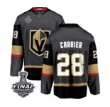 Youth Vegas Golden Knights #28 William Carrier Authentic Black Home Fanatics Branded Breakaway 2018 Stanley Cup Final NHL Jersey
