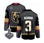 Youth Vegas Golden Knights #3 Brayden McNabb Authentic Black Home Fanatics Branded Breakaway 2018 Stanley Cup Final NHL Jersey