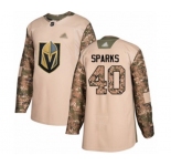 Youth Vegas Golden Knights #40 Garret Sparks Authentic Camo Veterans Day Practice Hockey Jersey