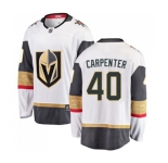 Youth Vegas Golden Knights #40 Ryan Carpenter Authentic White Away Fanatics Branded Breakaway NHL Jersey