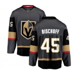 Youth Vegas Golden Knights #45 Jake Bischoff Authentic Black Home Fanatics Branded Breakaway NHL Jersey