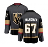 Youth Vegas Golden Knights #67 Teemu Pulkkinen Authentic Black Home Fanatics Branded Breakaway NHL Jersey