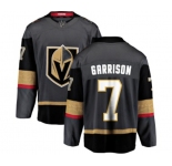 Youth Vegas Golden Knights #7 Jason Garrison Authentic Black Home Fanatics Branded Breakaway NHL Jersey