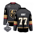 Youth Vegas Golden Knights #77 Brad Hunt Authentic Black Home Fanatics Branded Breakaway 2018 Stanley Cup Final NHL Jersey