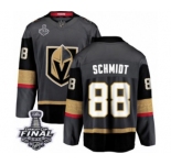 Youth Vegas Golden Knights #88 Nate Schmidt Authentic Black Home Fanatics Branded Breakaway 2018 Stanley Cup Final NHL Jersey