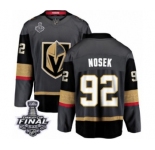Youth Vegas Golden Knights #92 Tomas Nosek Authentic Black Home Fanatics Branded Breakaway 2018 Stanley Cup Final NHL Jersey