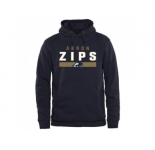 Akron Zips Midsize Arch Pullover Hoodie Navy Blue