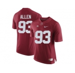 2016 Alabama Crimson Tide Jonathan Allen #93 College Football Limited Jersey - Crimson