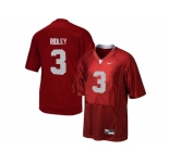 2016 Men's Alabama Crimson Tide Calvin Ridley #3 College Football Pro Combat Jersey - Crimson