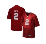 2016 Men's Alabama Crimson Tide Jalen Hurts #2 College Football Pro Combat Jersey - Crimson