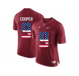 2016 US Flag Fashion Alabama Crimson Tide Amari Cooper #9 College Football Limited Jersey - Crimson
