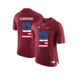 2016 US Flag Fashion Alabama Crimson Tide Bo Scarbrough #9 College Football Limited Jersey - Crimson