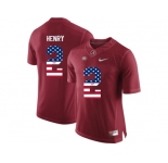 2016 US Flag Fashion Alabama Crimson Tide Derrick Henry #2 College Football Limited Jersey - Crimson