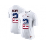 2016 US Flag Fashion Alabama Crimson Tide Derrick Henry #2 College Football Limited Jersey - White