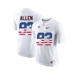 2016 US Flag Fashion Alabama Crimson Tide Jonathan Allen #93 College Football Limited Jersey -White