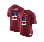 2016 US Flag Fashion Alabama Crimson Tide Julio Jones #8 College Football Limited Jersey - Crimson