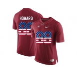 2016 US Flag Fashion Alabama Crimson Tide O.J Howard #88 College Football Limited Jersey - Crimson