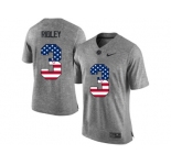 2016 US Flag Fashion Heather Gray Alabama Crimson Tide Calvin Ridley #3 College Football Limited Jersey - Gridiron Gray