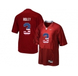 2016 US Flag Fashion Men's Alabama Crimson Tide Calvin Ridley #3 College Football Pro Combat Jersey - Crimson