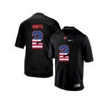 2016 US Flag Fashion Men's Youth Alabama Crimson Tide Jalen Hurts #2 College Football Limited Jerseys - Blackout