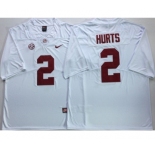 Alabama Crimson Tide #2 Jalen Hurts White Nike College Football Jersey