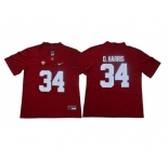 Alabama Crimson Tide #34 Damien Harris Red Nike College Football Jersey