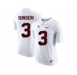 Alabama Crimson Tide Vinnie Sunseri #3 College Football Limited Jerseys - White