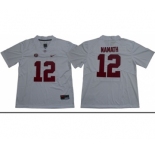 Crimson Tide #12 Joe Namath White Limited Stitched NCAA Jersey