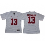 Crimson Tide #13 Tua Tagovailoa White Limited Stitched NCAA Jersey