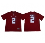 Crimson Tide #2 Derrick Henry Red SEC Patch Limited Stitched College Jersey