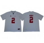 Crimson Tide #2 Derrick Henry White SEC Patch Limited Stitched College Jersey